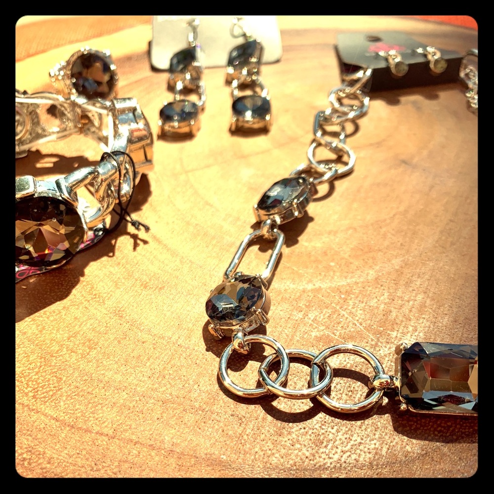Chunky Smoky Jewelry Set